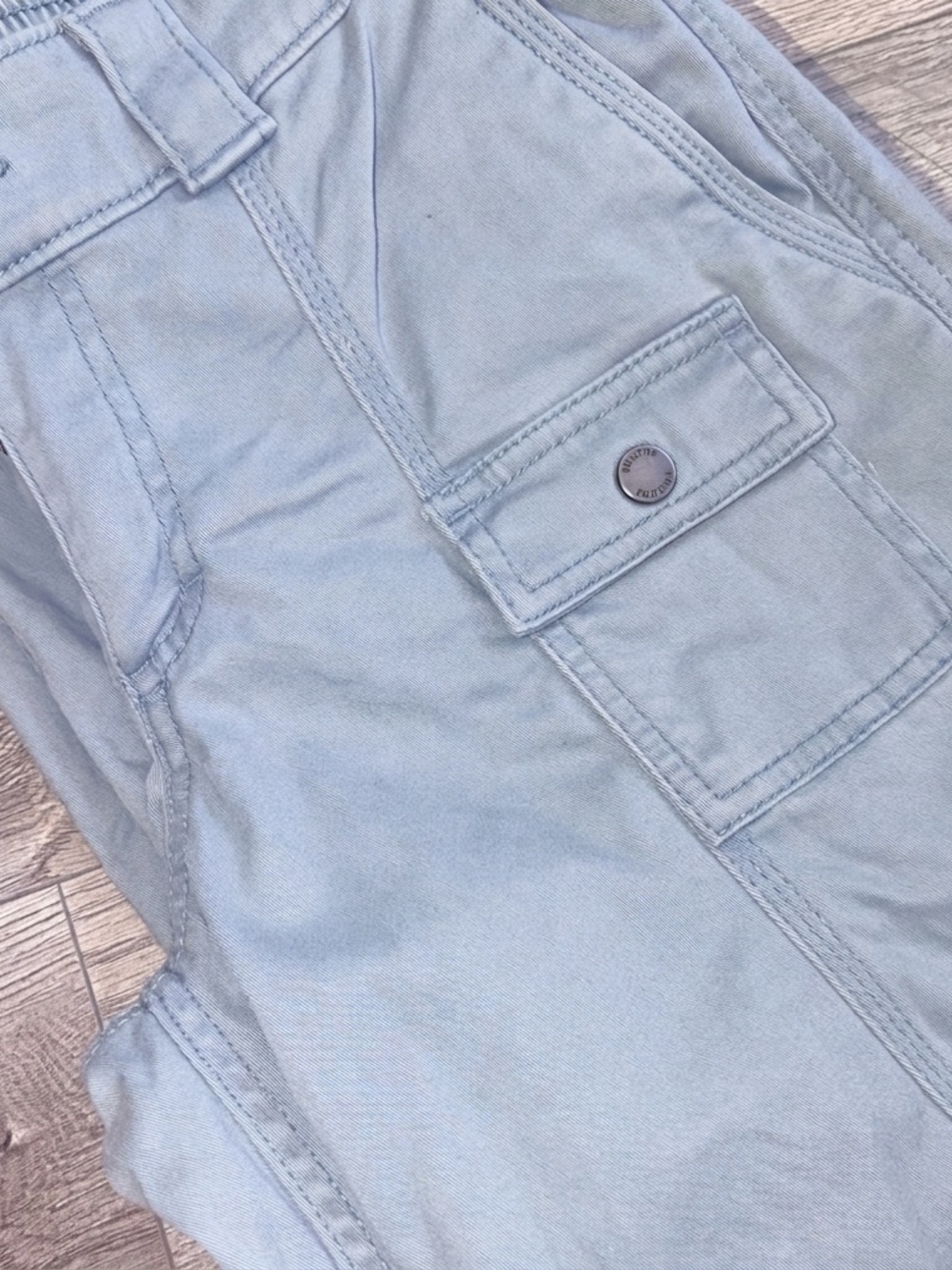TALL Hollister Teal Straight-Leg Cargo Pants - Picture 4 of 4